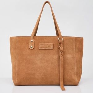 Chic Tan Suede Tote Bag